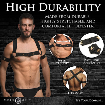 Elastic Chest Harness with Arm Bands - Large/Extra-Large (L/XL)