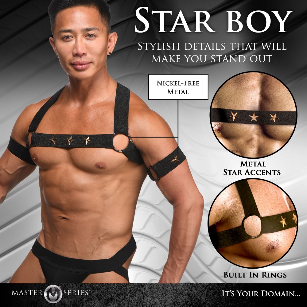 Elastic Chest Harness with Arm Bands - Large/Extra-Large (L/XL)