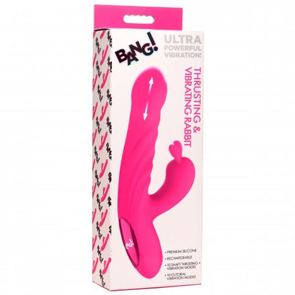 Thrusting and Vibrating Silicone Rabbit Vibrator