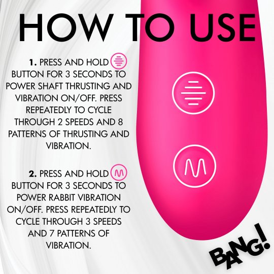 Thrusting and Vibrating Silicone Rabbit Vibrator