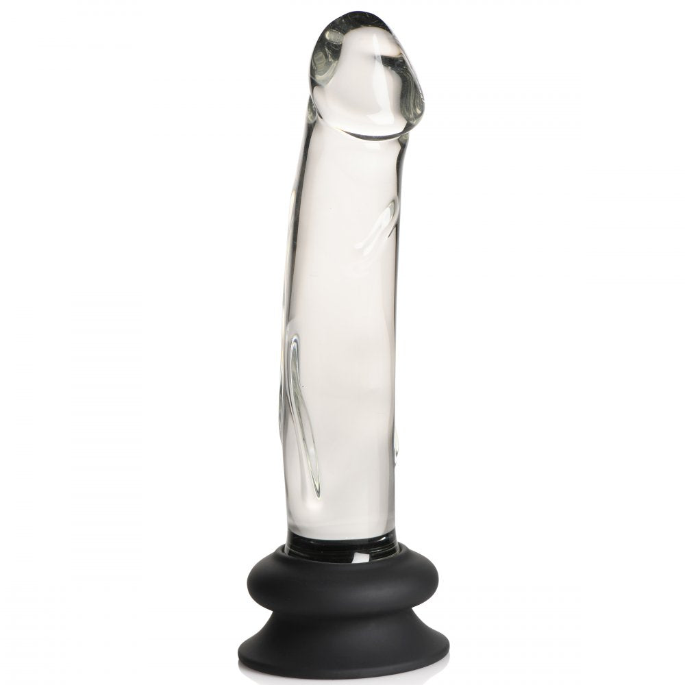 Glass Dildo with Silicone Base