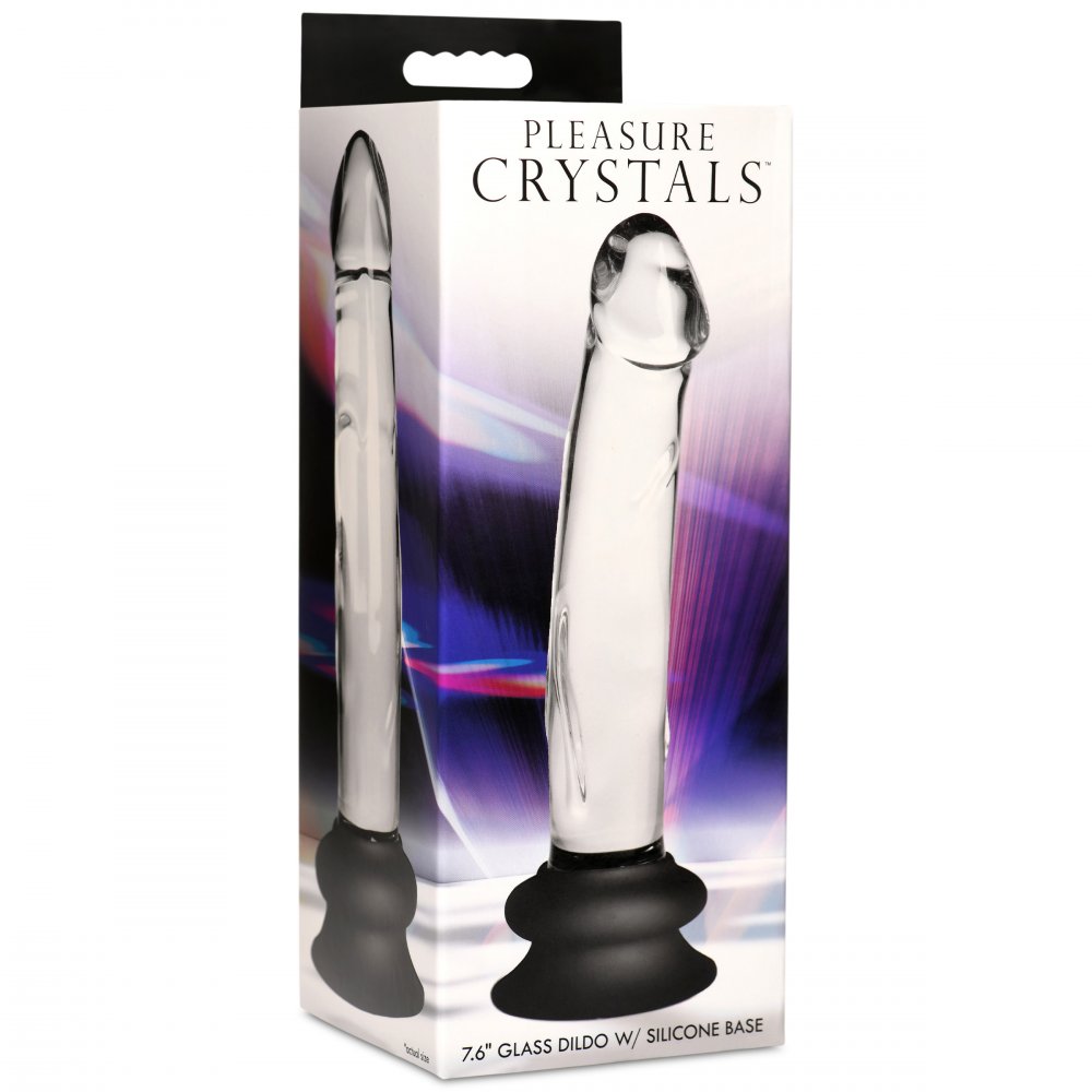 Glass Dildo with Silicone Base