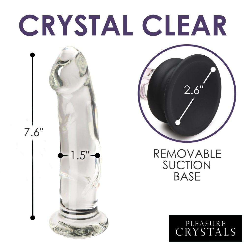 Glass Dildo with Silicone Base