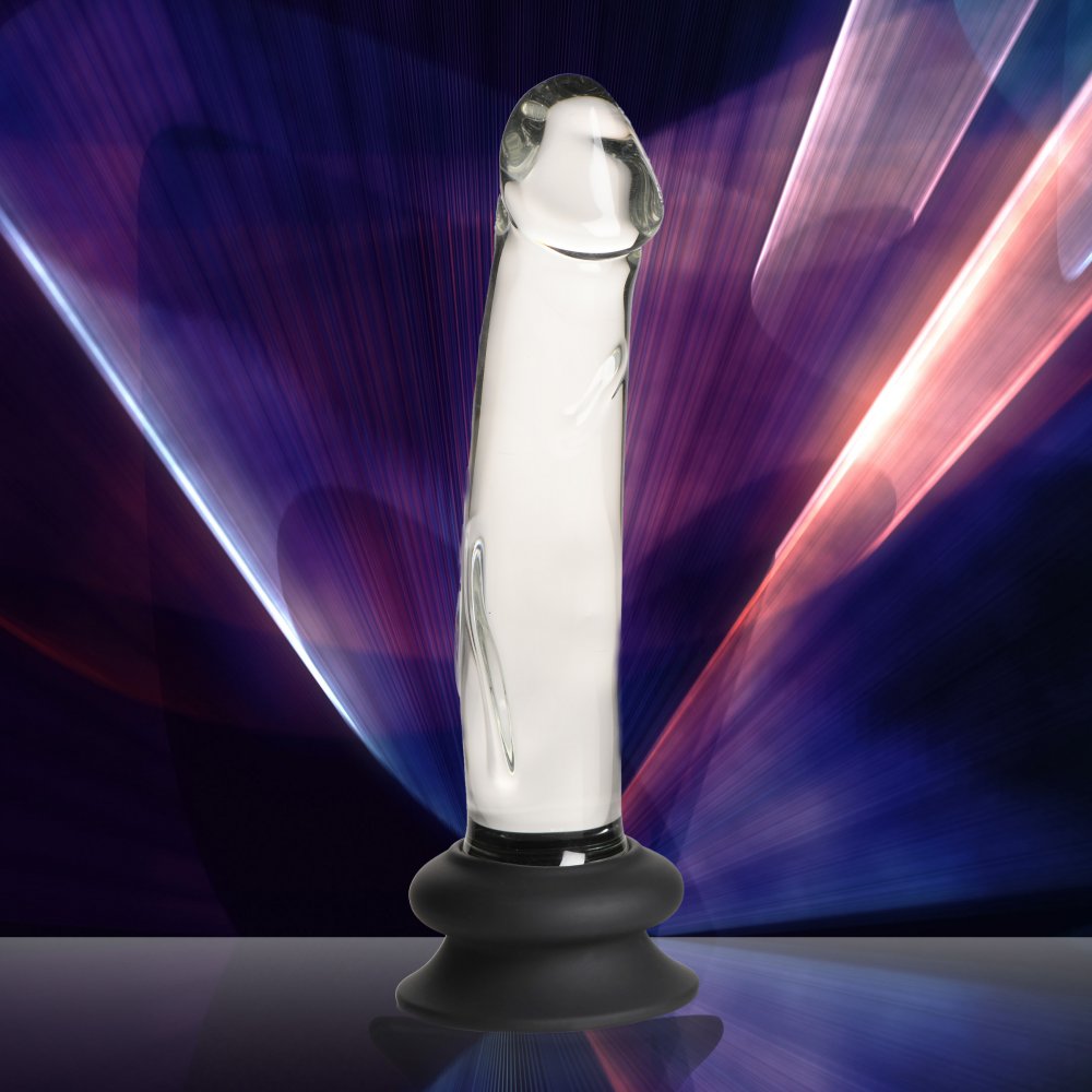 Glass Dildo with Silicone Base