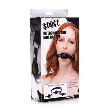 Interchangeable Silicone Ball Gag Set