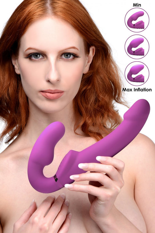 Inflatable Vibrating Ergo Fit Strapless Strap-On