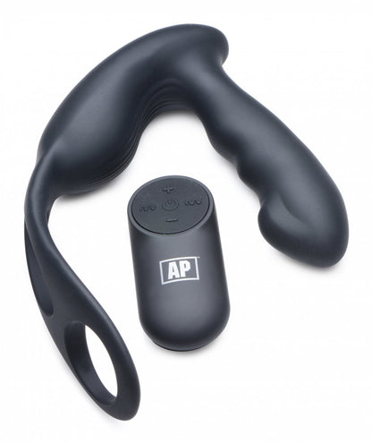 Milking and Vibrating Prostate Stimulator with Cock and Ball Harness