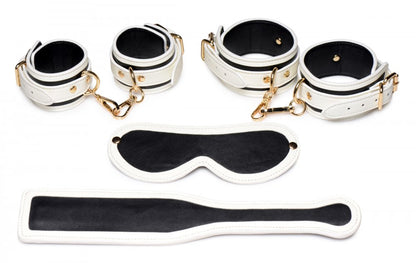 Glow-in-the-Dark Cuffs Blindfold and Paddle Set