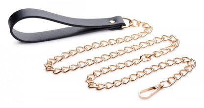 Black and Gold Chain Leash