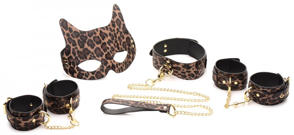 7-Piece Jaguar Print Bondage Set