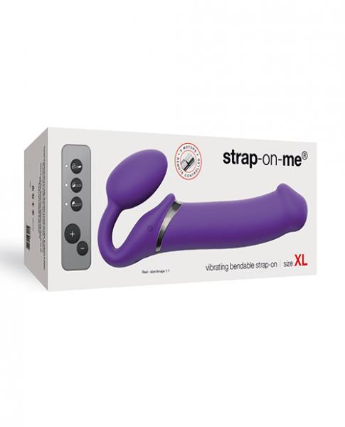 Vibrating Bendable Strapless Strap On (XL) - Purple