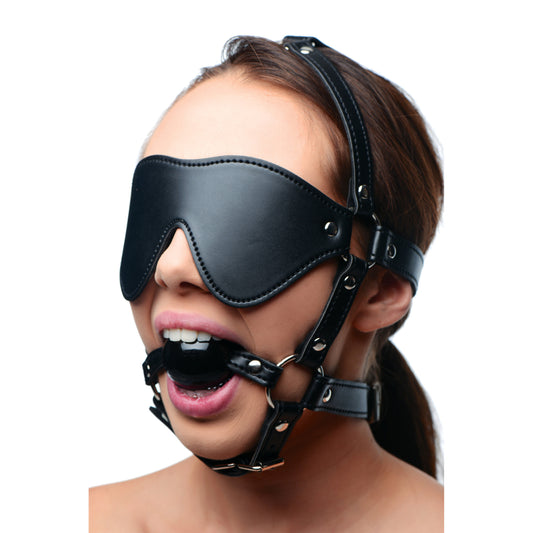 Blindfold Harness with Ball Gag